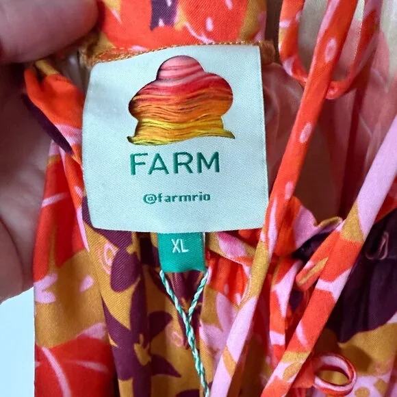 NWT Farm Rio Beige Jungle Panther Lenzing™ Ecovero™ Viscose Maxi Dress, Size XL - Picture 11 of 12